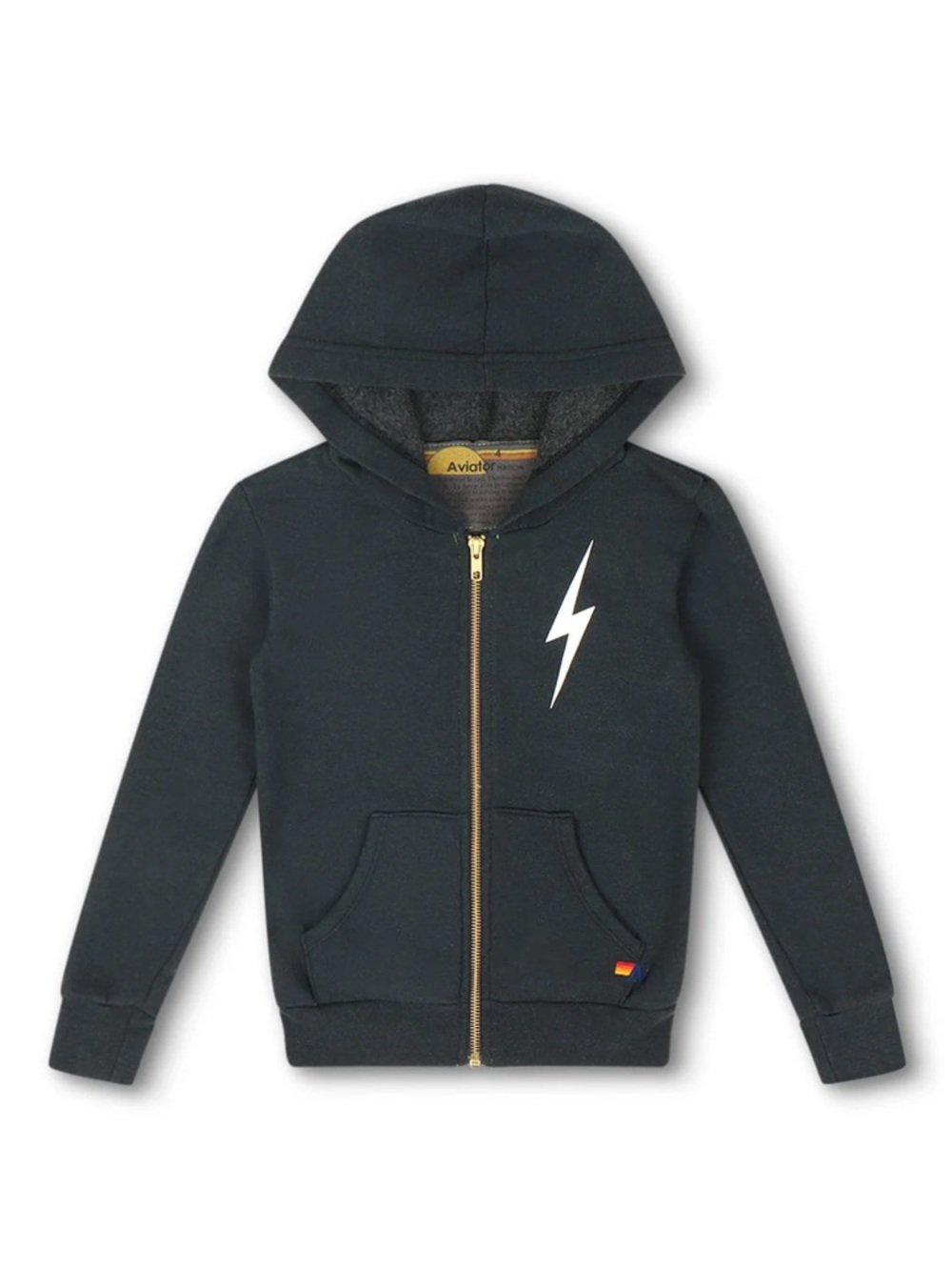 Kids size 10 Navy Lightning Bolt Aviator Nation hoodie
